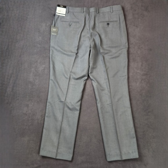 Dockers Dress Pants Mens 38x30 Black Modern‎ Fit Flat Front Polyester Blend New - Picture 4 of 11